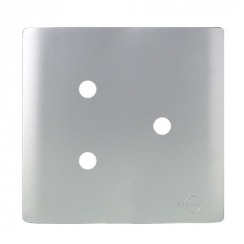 Placa p/ 3 Furos 4x4 - Novara Prata Placa p/ 3 Furos 4x4 - Novara Prata